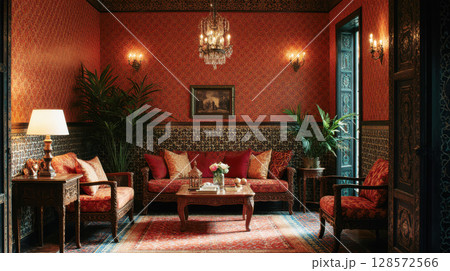 Moroccan-inspired living room Moroccan-inspired living room 128572566
