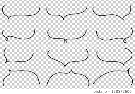 Handwritten speech bubble set 128572606