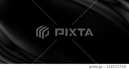Abstract black fabric background with copy space illustration 128572729