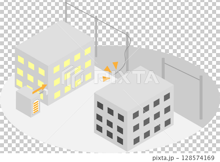 電力 BCP 措施的等距影像 電力 BCP 措施的等距影像 128574169