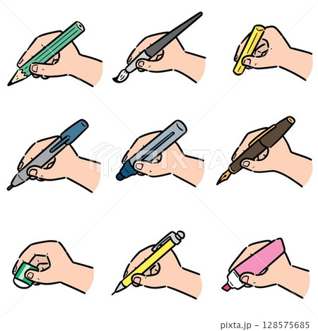 vector set of hand writing vector set of hand writing 128575685