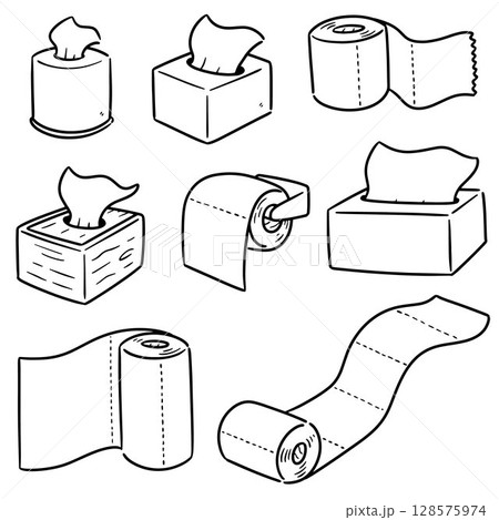 vector set of tissue papers vector set of tissue papers 128575974