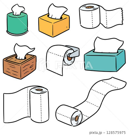 vector set of tissue papers 128575975