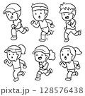 vector set of runner 128576438