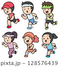 vector set of runner 128576439