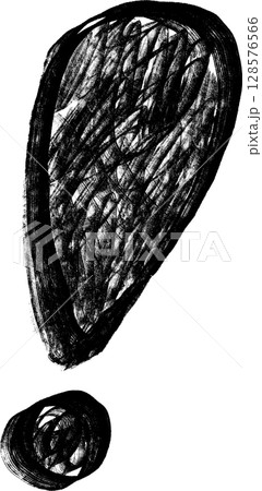 黒マジックで描いたびっくりマークアイコン 128576566