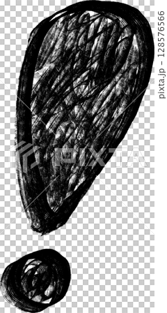 黒マジックで描いたびっくりマークアイコン 128576566