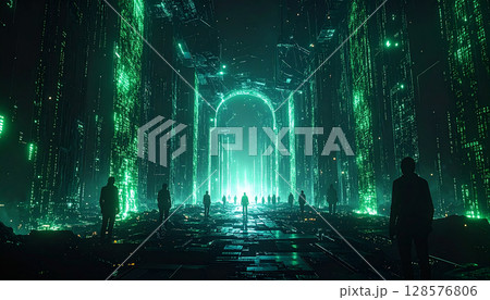 仮想空間イメージ（AI生成画像） 128576806