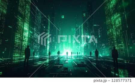 仮想空間イメージ（AI生成画像） 128577371