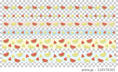 流行西瓜遮蔽膠帶風格裝飾邊框 流行西瓜遮蔽膠帶風格裝飾邊框 128578165