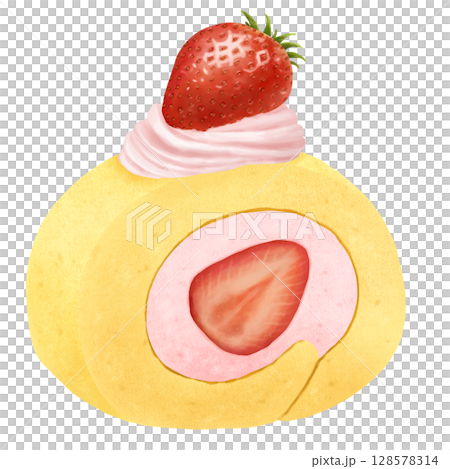 整個草莓捲蛋糕 整個草莓捲蛋糕 128578314