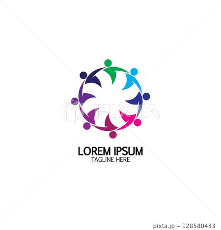Community, network and social icon Community, network and social icon 128580433