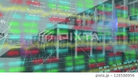 Image of data processing over warehouse 128580956