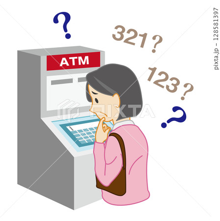 パスワードが思い出せないシニア女性 128581397