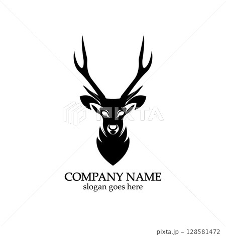 Deer head Logo Template vector icon illustration design 128581472