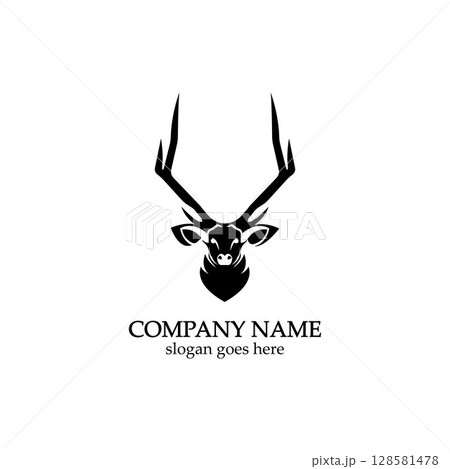 Deer head Logo Template vector icon illustration design Deer head Logo Template vector icon illustration design 128581478