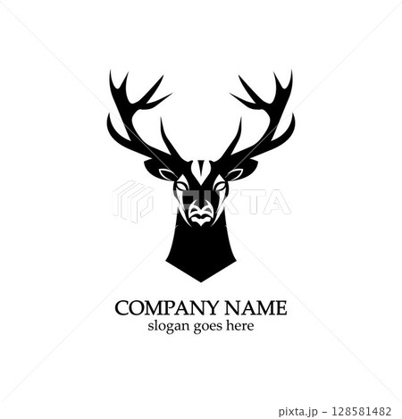 Deer head Logo Template vector icon illustration design Deer head Logo Template vector icon illustration design 128581482