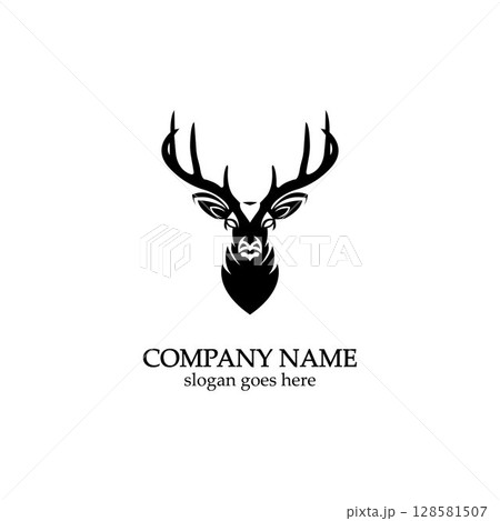 Deer head Logo Template vector icon illustration design 128581507