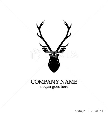 Deer head Logo Template vector icon illustration design 128581510