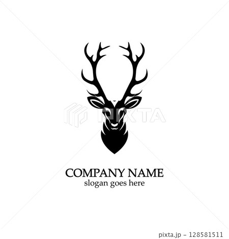 Deer head Logo Template vector icon illustration design 128581511