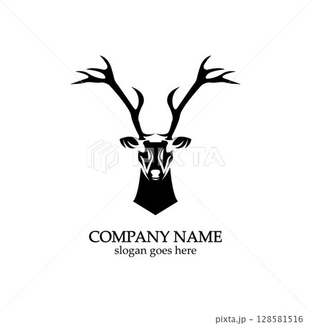 Deer head Logo Template vector icon illustration design 128581516