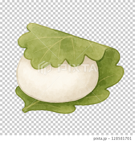 【和菓子】柏餅のイラスト 128581701