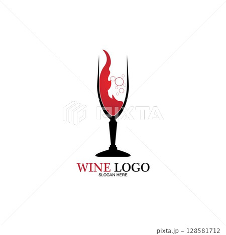 Wine logo design template.vector illustration of icon-vector 128581712