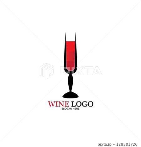 Wine logo design template.vector illustration of icon-vector 128581726