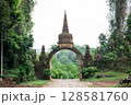 Temple gate at Dharma Khao Na Nai Luang Park Surat Thani, Thailand. 128581760