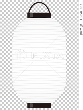 白い長提灯のイラスト素材 白い長提灯のイラスト素材 128581853