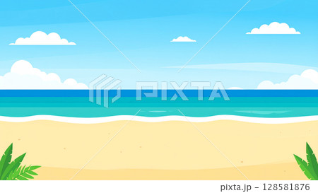 海　ビーチ 128581876