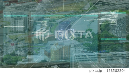 Image of 6g text over cityscape Image of 6g text over cityscape 128582204