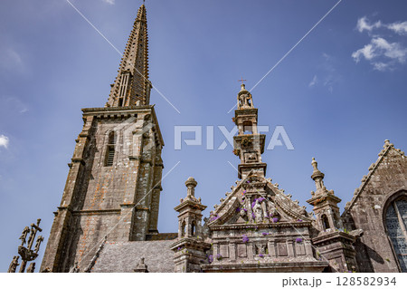 Parish close church of Commana, finistere, brittany, france 128582934