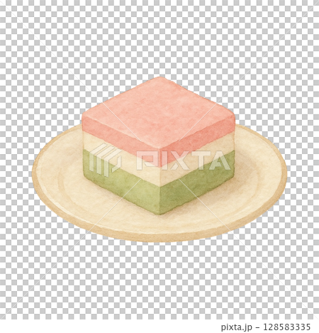 【和菓子】菱餅のイラスト 【和菓子】菱餅のイラスト 128583335