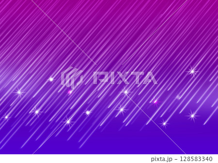 斜めに星降る夜 メルヘンなピンクと紫のグラデーション背景 128583340