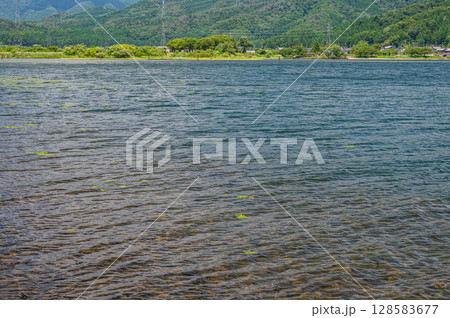 奥琵琶湖 湖岸からの景観 滋賀県長浜市 奥琵琶湖 湖岸からの景観 滋賀県長浜市 128583677