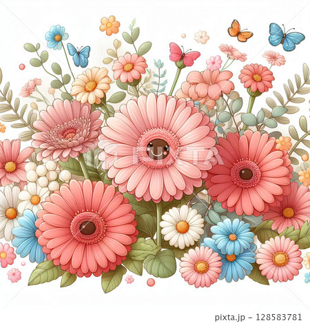 明るく咲く花の時間 128583781