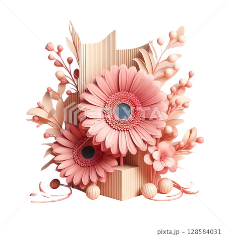 インテリアに似合う花モチーフ インテリアに似合う花モチーフ 128584031