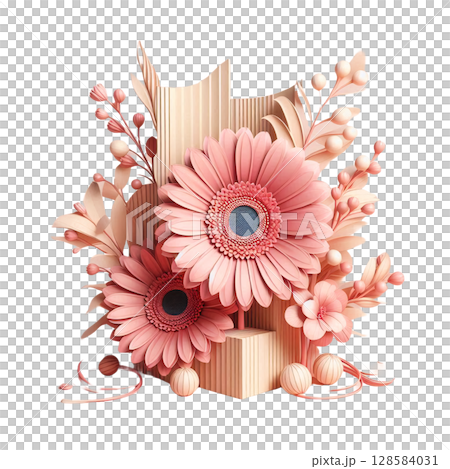 與室內裝飾相稱的花卉圖案 與室內裝飾相稱的花卉圖案 128584031