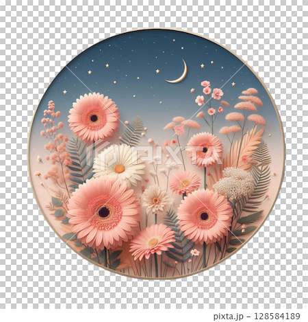 明亮美麗的花卉藝術 128584189