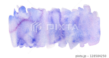Bright light blue and purple artistic textured watercolor stain. Vibrant magenta and violet granulate gradient watercolour shape for banner design, texture, abstract water, cosmos or cloud concept Bright light blue and purple artistic textured watercolor stain. Vibrant magenta and violet granulate gradient watercolour shape for banner design, texture, abstract water, cosmos or cloud concept 128584250