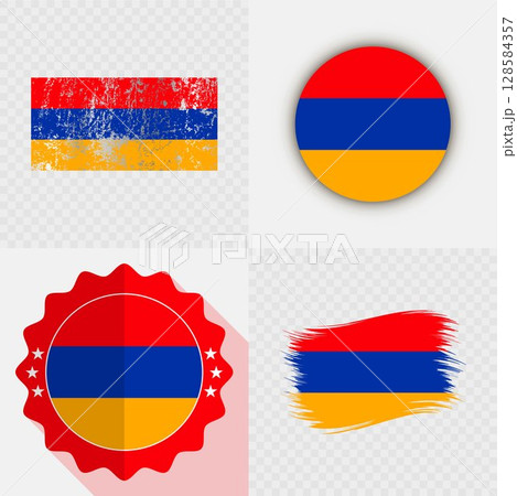 Armenia National Flag Icon Collection. 128584357