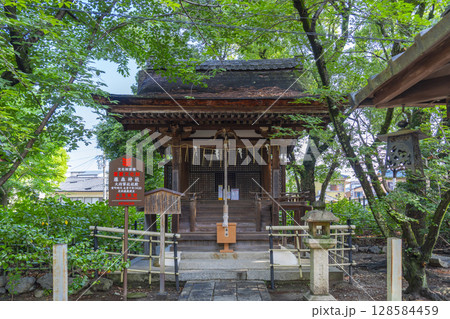夏の京都　藤森神社　大将軍社社殿  128584459