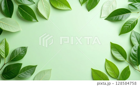 《AI画像》新緑イメージの背景素材 《AI画像》新緑イメージの背景素材 128584758