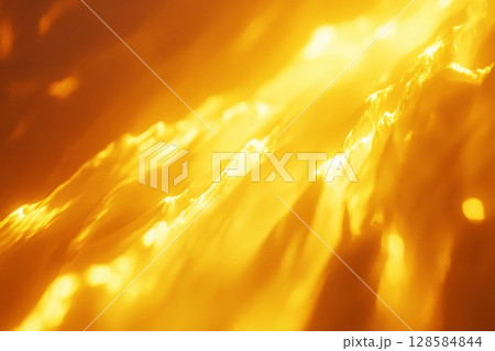Dazzling Light Dances in Golden Waves at Dusk, Evoking Warmth and Serenity. Generative AI 128584844