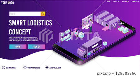 Smart Logistics Concept Modern Supply Chain Technology 128585266