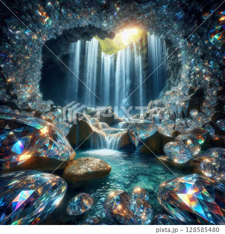 宝石のような滝 宝石のような滝 128585480