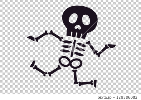 Illustration of a cute skeleton character for Halloween Illustration of a cute skeleton character for Halloween 128586082