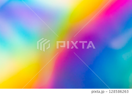 Abstract blur holographic rainbow foil iridescent background 128586263