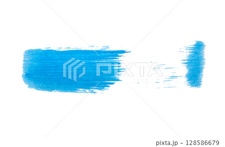 blue brush stroke isolated on white background blue brush stroke isolated on white background 128586679